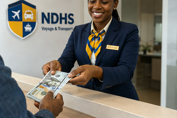 Transfert d'argent à l'agence NDHS Dakar